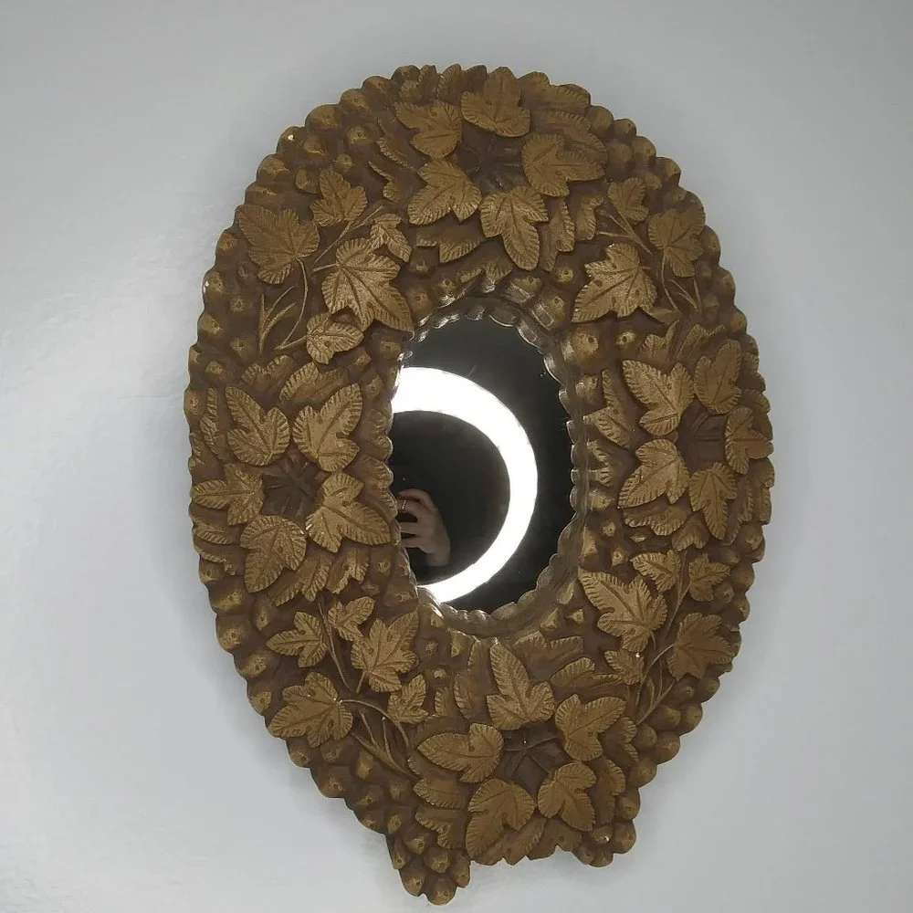 Vintage gargoyles studio fine reproductions new york chalkware CONVEX mirror